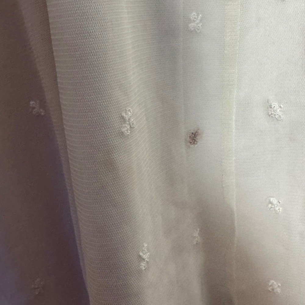 90s Vintage Rabbit‎ Rabbit Rabbit Designs Mesh Maxi Dress Women S/M White Floral - Picture 6 of 11